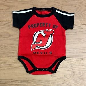 New Jersey Devils baby onesie - size 0-3 months